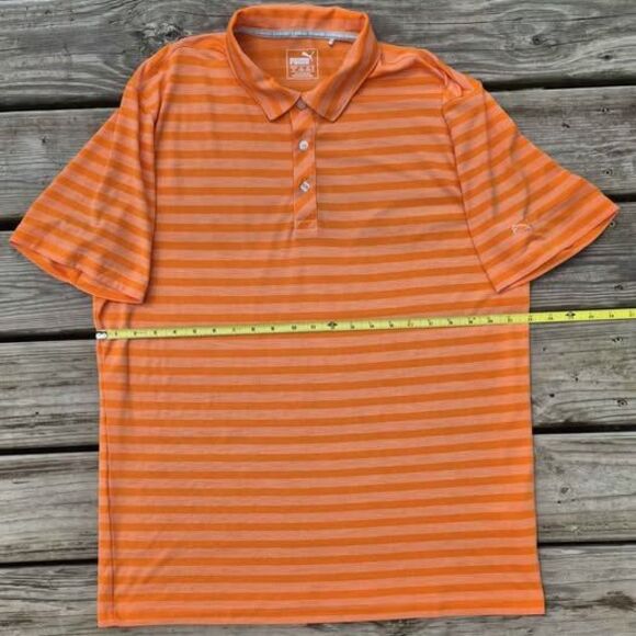 Puma Men's Stripe Short Sleeve Golf Polo - Large - Picture 6 of 7